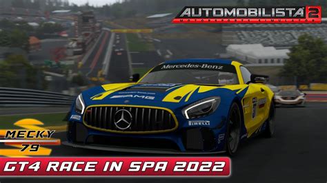 Automobilista 2 Amg Gt4 In Spa 2022 Youtube