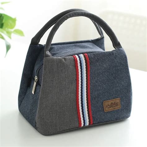 Lancheira T Rmica Feminina Isolamento Jeans Bolsa T Rmica Casual