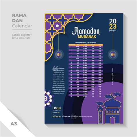 Unique ramadan calendar design template. 19481608 Vector Art at Vecteezy