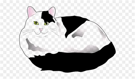 Missiridia Black And White Fluffy Cat Clip Art Cartoon Black And White Cat Clip Art Free