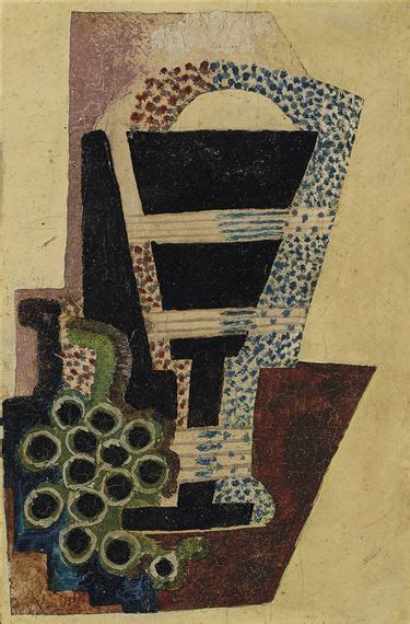 Pablo Picasso Grappe De Raisin Et Verre 1914 MutualArt