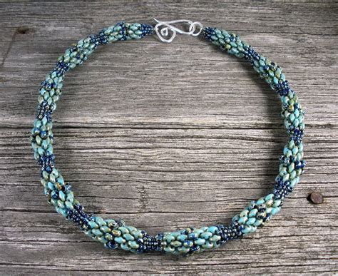 Sold Beadweaving Sculptured Peyote Stitched Superduo Rope In Etsy