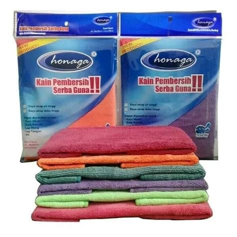 Kain Lap Serbaguna Kain Lap Honaga Microfiber Ukuran X Cm Lazada