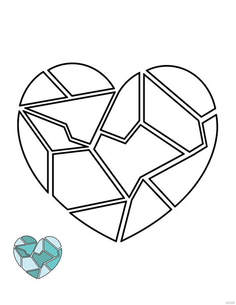 Broken Glass Heart Coloring Page in PDF - Download | Template.net