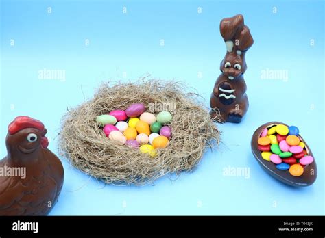 Easter Chocolate Composition Stock Photo Alamy