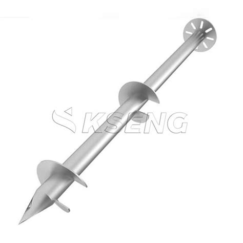 Galvanized No Dig Ground Screw Pole Anchorblade Ground Screw Piles