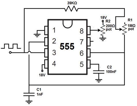 Circuit Diagram Of Square Wave Generator Using Ic 5555 W Elle Circuit