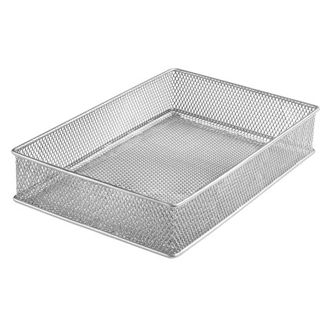 Ybm Home Silver Mesh Drawer Organizer Tray For Kitchen And Desk Drawers