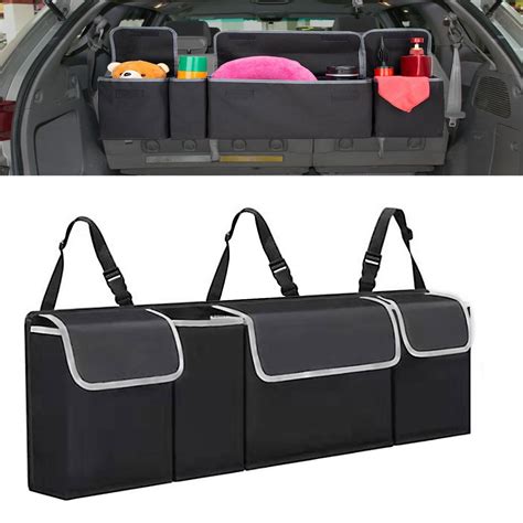 Back Seat Hanging Organizer Tsv Car Trunk Organizer With 4 Large Storage Bag Car Seat Back