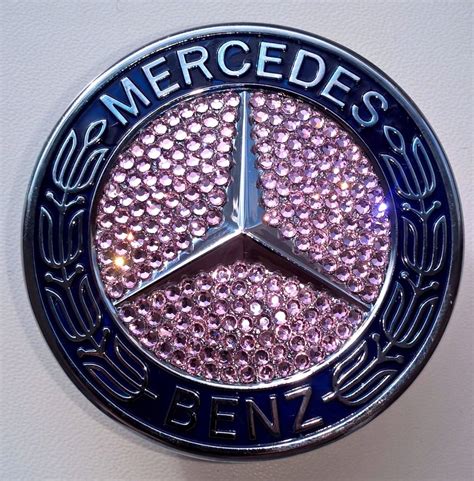 Mercedes Benz Front Pink Badge Bling Logo Emblem W Swarovski | Etsy