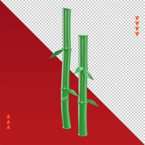 Premium Psd 3d Chinese New Year Bamboo Icon Rendering Left View