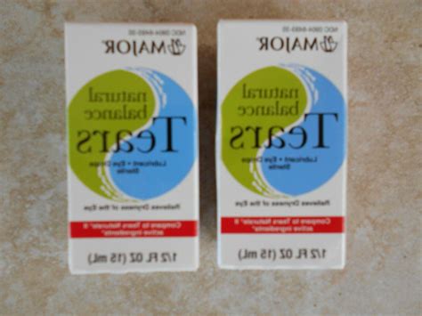 2 PACK Natural Balance Tears Lubricant Eye Drops