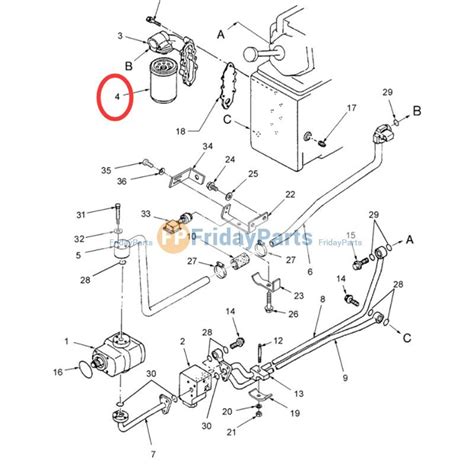 Hydraulic Oil Filter 87300043 84475483 for New Holland Tractor TC18 ...