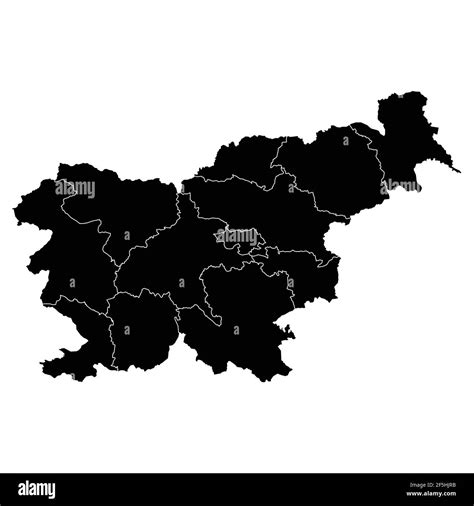 Slovenia country map vector with regional areas Stock Vector Image ...