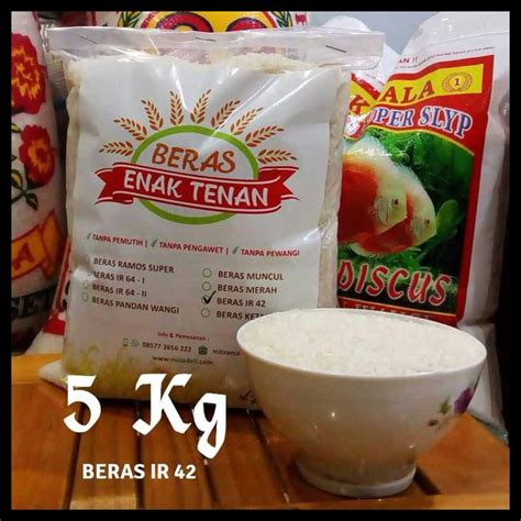 Jual Beras Ir 42 Beras Pera Cap Enak Tenan 5 Kg Shopee Indonesia