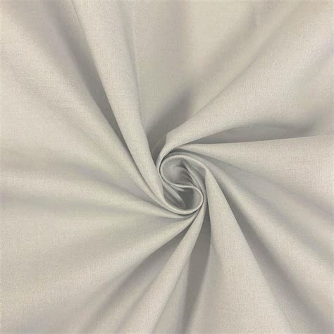 Silver 100 Cotton Broadcloth Fabric 59 Inches Perfect Etsy