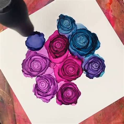 Abstract rose paintings will make you feel calm and relaxed