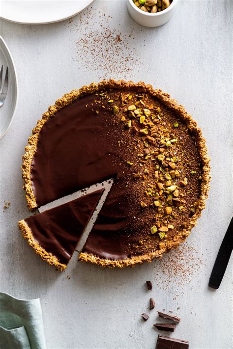 Flourless Dark Chocolate Pistachio Tart Recipe Girl Versus Dough