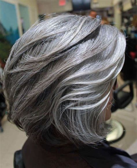 Over Layered Silver Bob Modern Haircuts, Modern Hairstyles, Bobs ...