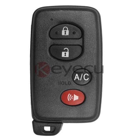 Keyecu New Uncut Smart Remote Key Shell Case Fob Button For Toyota