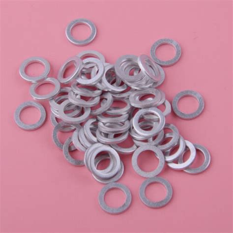 50pcs Engine Oil Crush Washers Drain Plug Gaskets 8mm ID 12mm OD Fit