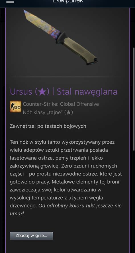 Kosa N Csgo Ursus Case Hardened Warszawa Kup Teraz Na Allegro