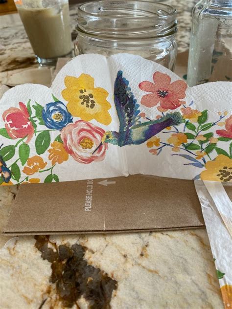 Mod Podge On Glass With Napkins Debbiedoos