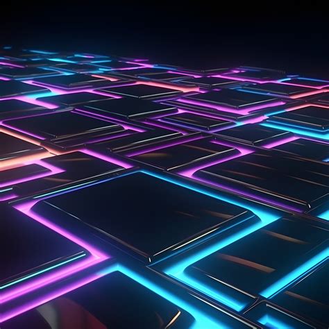 Neon Wallpaper 4K, Floor, Maze, Glowing lights