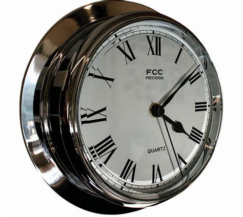 Large Chrome Clock FCC Precision