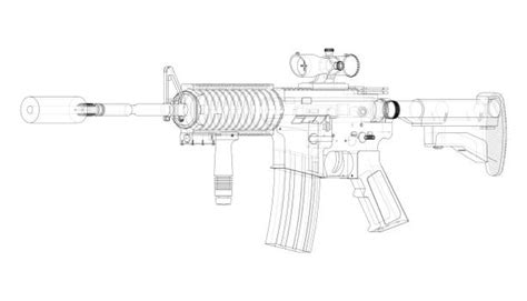 Assault Rifle Blueprint Stock Photos Pictures And Royalty Free Images