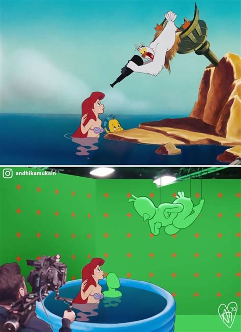 11 Behind-The-Scenes Pics Of Disney’s Famous Scenes | Disney characters videos, Funny disney ...