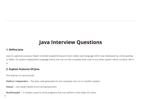 Java Interview Questions Pdf Connect Programming