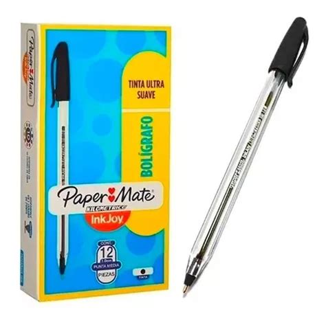 Bolígrafos Lapiceros Kilométrico Inkjoy Caja X 12 Negro MercadoLibre