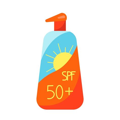 Sunscreen In A Container With A Dispenser Sunscreen Spf Vector Object