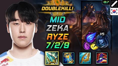 제카 미드 라이즈 템트리 룬 영겁의 지팡이 난입 Zeka Ryze Mid Vs Lissandra 롤 Kr 137