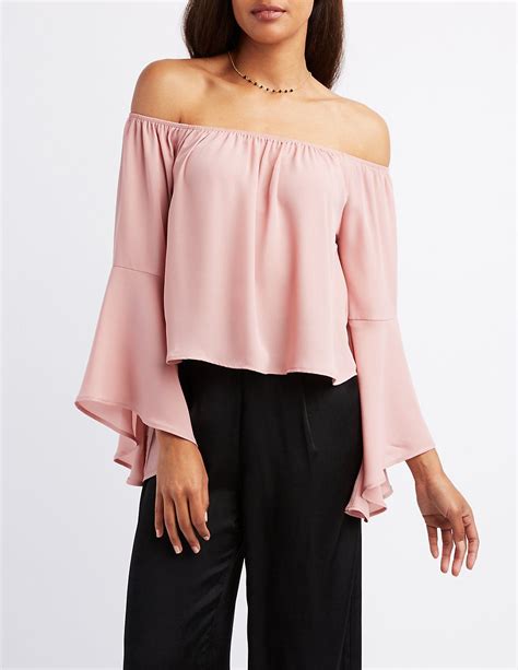 Off The Shoulder Bell Sleeve Top Charlotte Russe Bell Sleeve Top Tops Clothes Design