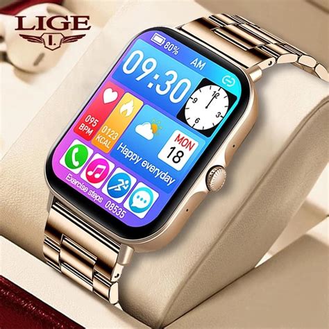 Buy LIGE New Dial Call Smart Watch Men 2022 Full Touch Body Temperature