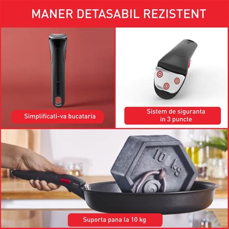 Set Piese Tefal Ingenio Eco Resist Cratita Cm Oala Cm Tigaie