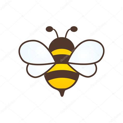 Lindo Personaje Abeja Abeja Voladora Dibujos Animados Vector Aislado