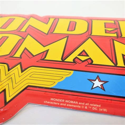 Placa Decorativa Wonder Woman DC Mulher Maravilha Liga Just