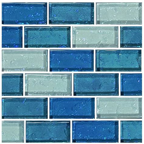 Blue Blend 1 X 2 Mosaic Tile Gg82348b18 Mosaic Glass Tile