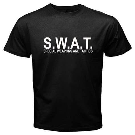 New Swat Special Weapons And Tactics Army Logo Men S Black T Shirt Size S 3xl Tee Shirts Casual