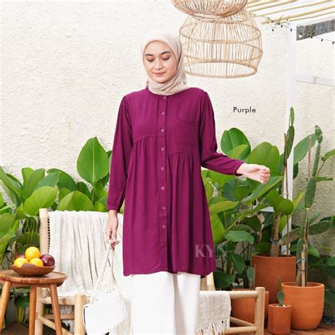 Jual KYN Adella 01 Blouse Blouse Wanita Korean Style Kekinian Bahan