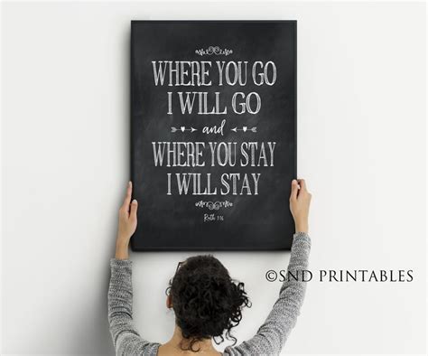 Where You Go I Will Go And Where You Stay I Will Stay Chalkboard