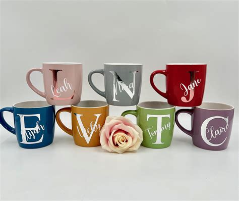 Personalised Mug Initial And Name Mug Custom Name Etsy Uk