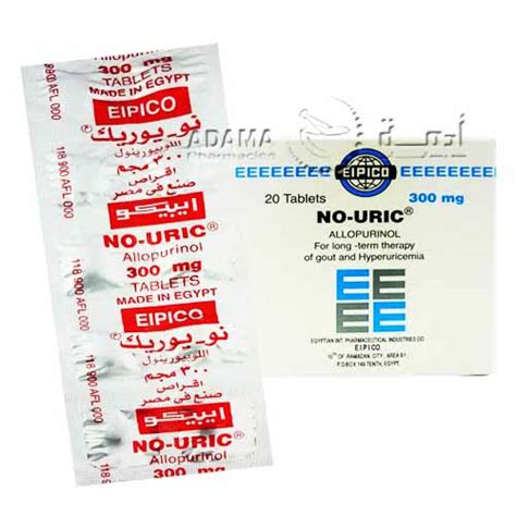 No Uric 300mg نو يوريك 300 مغ الجهاز البولي الأدوية