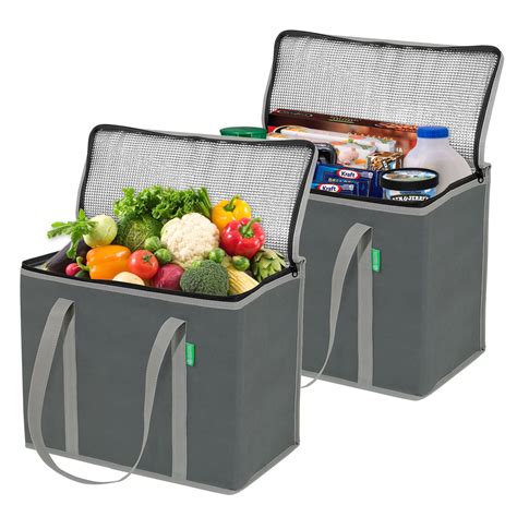 Insulated Grocery Shopping Bags (2 Pack-Gray), X-Large, Premium Quality Cooler | eBay