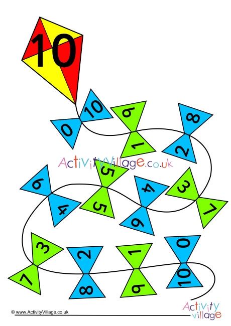 Kite Number Bonds to 10 Poster