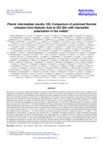 Planck Intermediate Results Xxi Comparison Of Polarized Thermal