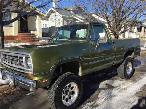 1974 Dodge Power Wagon W100 4x4 Dodge Trucks For Sale Old Trucks Antique Classic Trucks